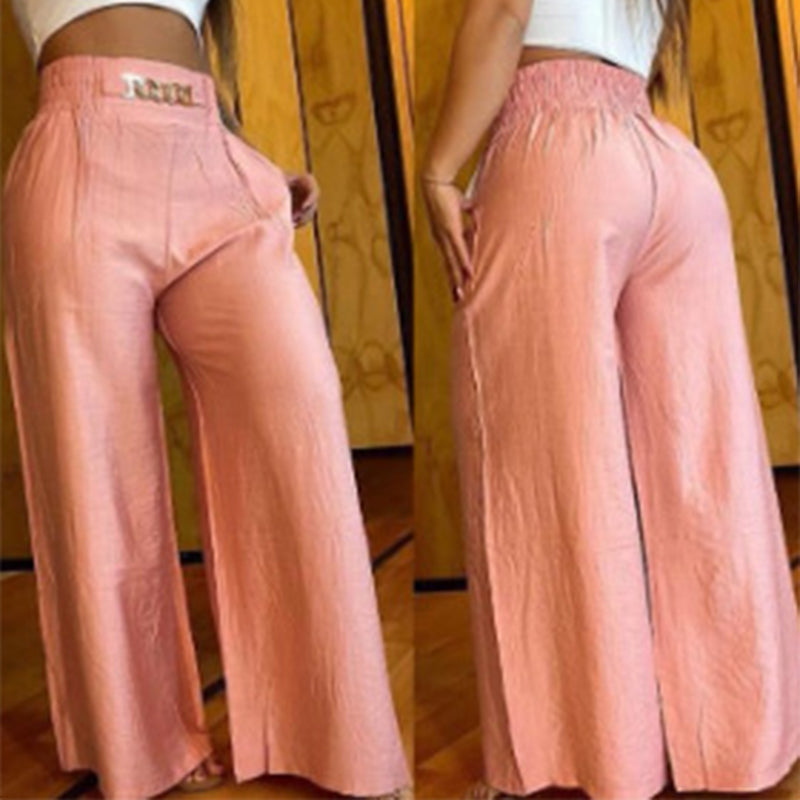 ✨🔥Women's High-Waist Wide-Leg Trousers with Belt Accent💓